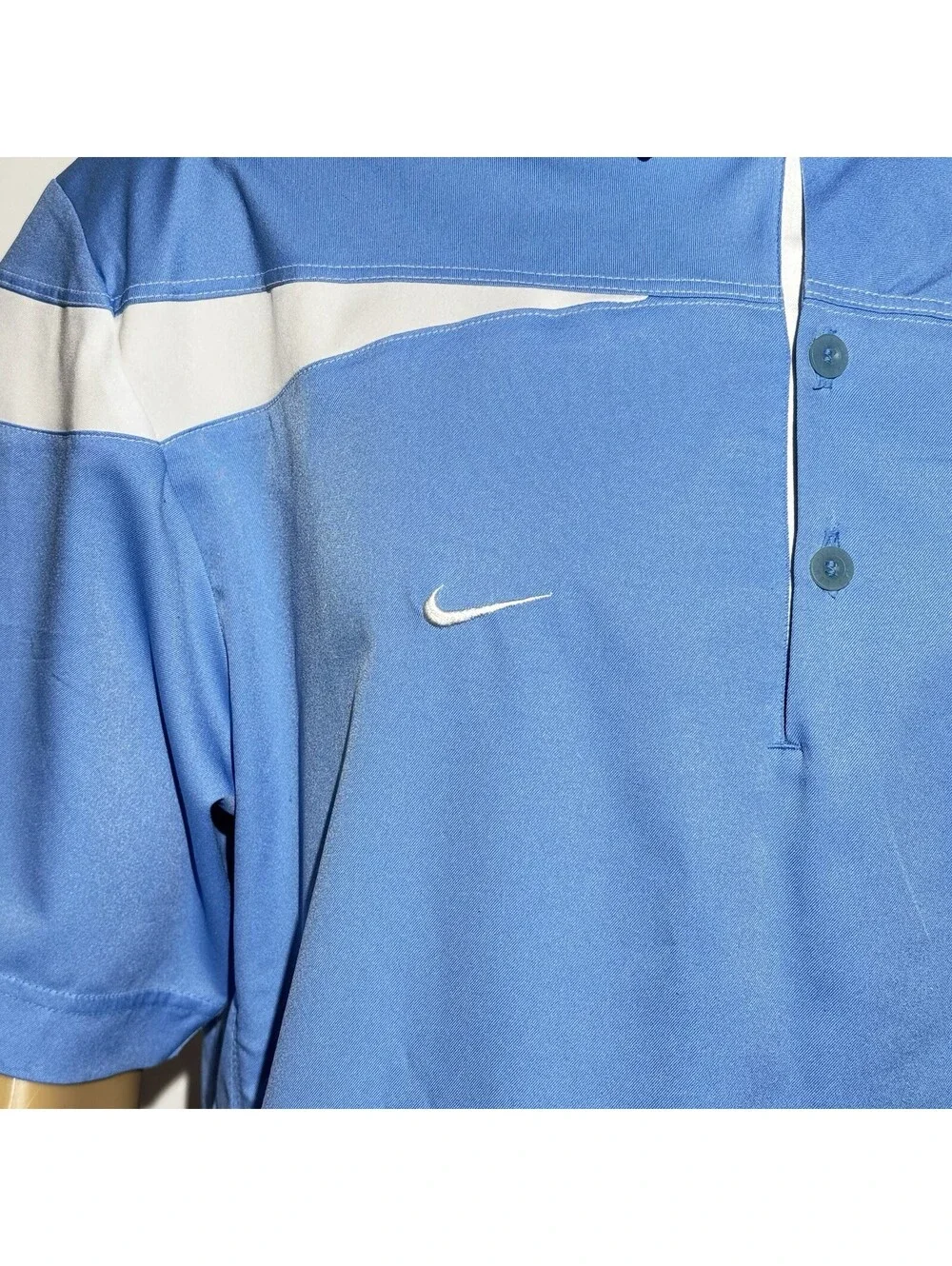 Nike North Carolina Tar Heels Golf Polo Men’s Medium Dri-Fit Blue